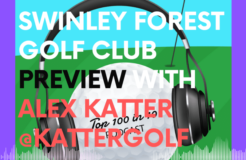 Episode 74 cover art: a golf ball with headphones on a greens background with bold white text overlaid